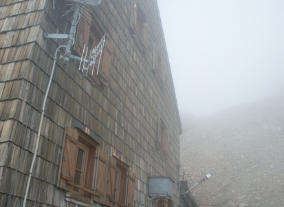 Teplitzer Hütte im Nebel