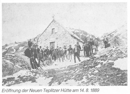 Eröffnung Neue Teplitzer Hütte 14.08.1889