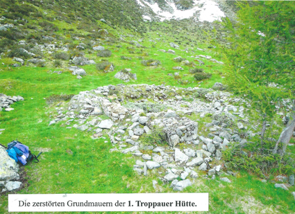 Reste der 1.Troppauer Hütte