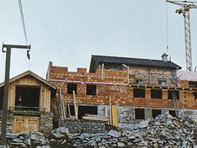 Zittauer Hütte, Bergstation der Materialseilbahn